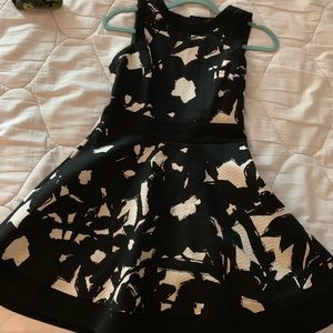 banana republic black and white summer work dress
